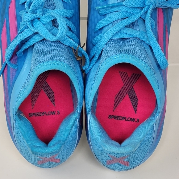 Adidas X Speedflow.3 FG GW7483 Aqua Blue Football Soccer Cleats Mens Size 5 New - Picture 9 of 11